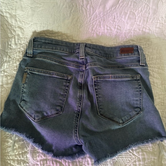 Paige Women's cut off Blue Denim Shorts - Picture 1 of 3